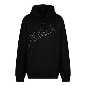 BALMAIN Signature Logo Hoodie Men NOIR NOIR Outerwear